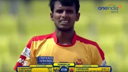 IPL 2017, T.Natarajan First Wicket is Rahane  ஐபில் 2017, நடராஜனின் முதல் விக்கெட் ரஹானே