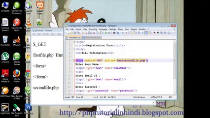 PHP Tutorial in Hindi-Urdu 29- Introduction GET Method with Example-3-3_x264