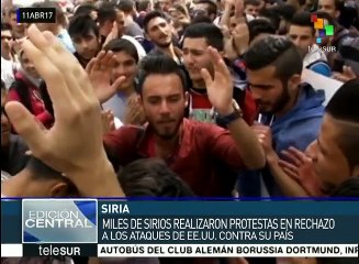 Sirios rechazan y condenan ataques de EE.UU. contra su país