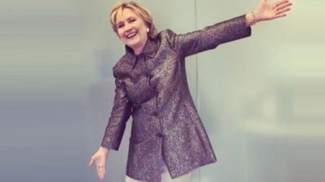 Hillary Clinton Models Katy Perry's 'Hillary Clinton' Shoe Design