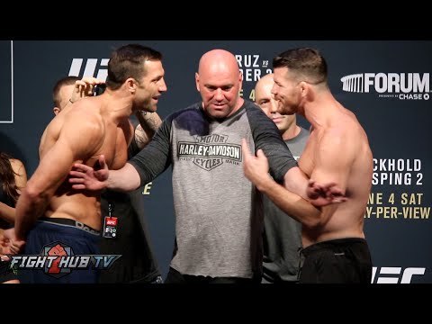 Luke Rockhold vs. Michael Bisping 2 COMPLETE Weigh In & Face Off Video UFC 199
