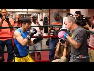 Zou Shimming complete media workout w/Freddie Roach- Shimming vs Ajtai