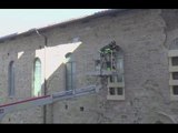 Camerino (MC) - Terremoto, avanzamento lavori Tempio San Francesco (11.04.17)