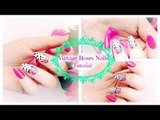 VINTAGE ROSES NAILS- Tutorial.