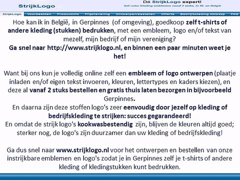 Zelf kleding bedrukken Gerpinnes