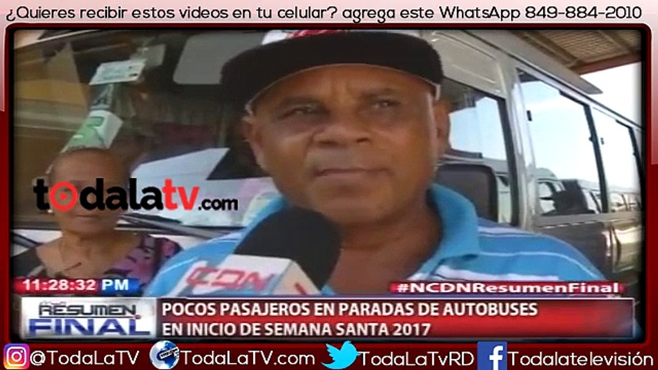 Pocos pasajeros en paradas de autobuses en inicio de Semana Santa 2017-Resumen Final-Video