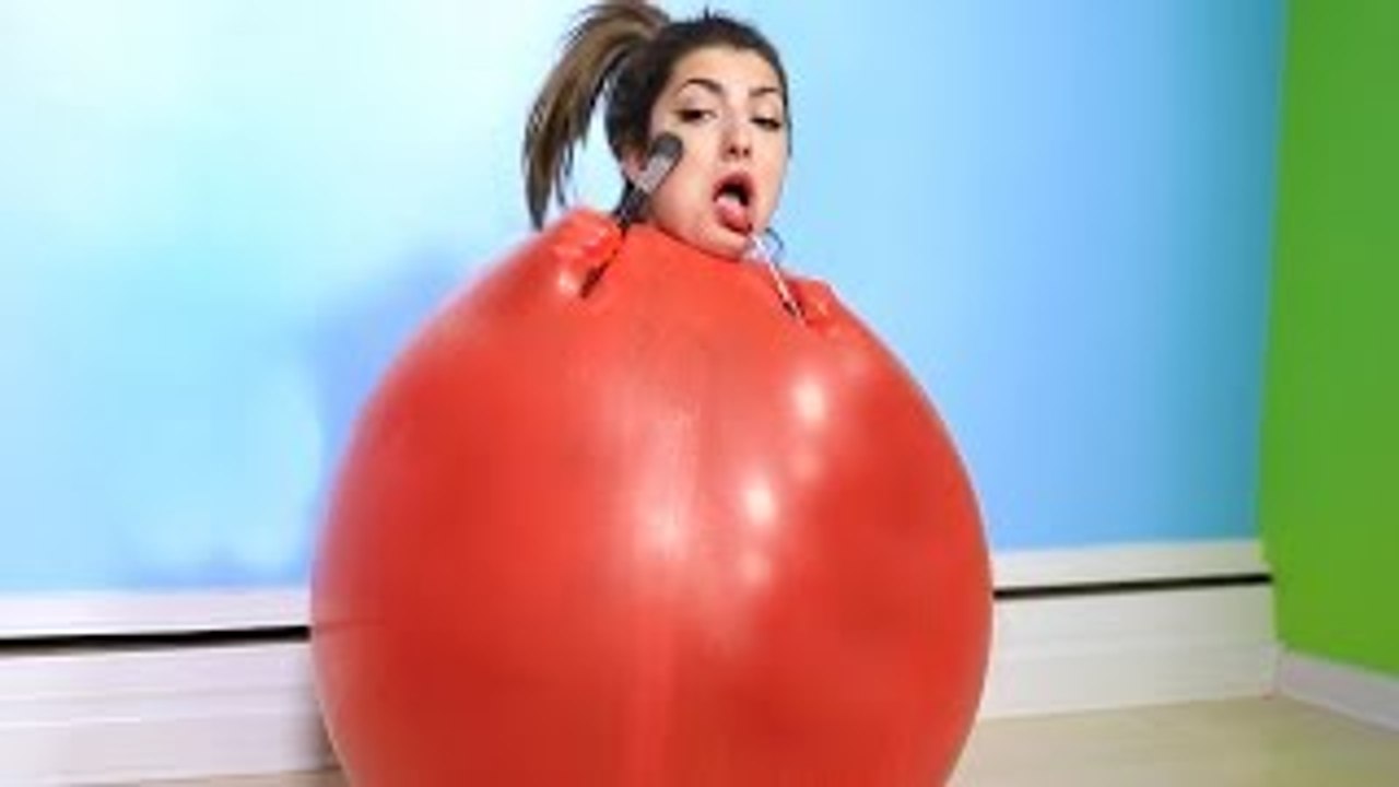 Doing Makeup In Giant Balloon!