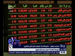 غرفة الأخبار | البورصة تفقد 1.9 مليار جنيه خلال أسبوع