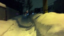 札幌市東区ウォーキング帰宅一部20170122 Walking way home in winter