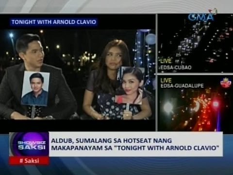 Saksi: Aldub, sumalang sa hotseat nang makapanayam sa Tonight with Arnold Clavio