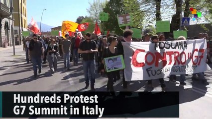 Hundreds Protest G7 Summit in Italy