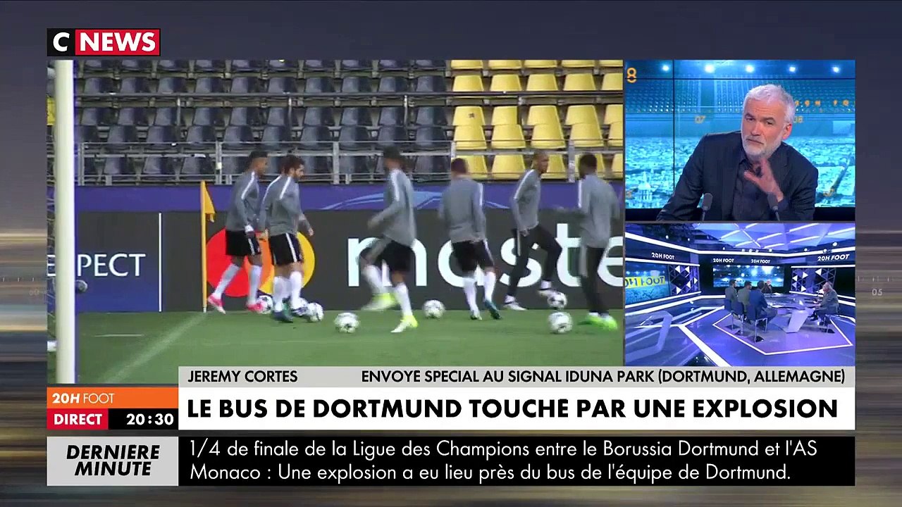 Attentat Dortmund - Monaco  le match reporter suite a l'explosion