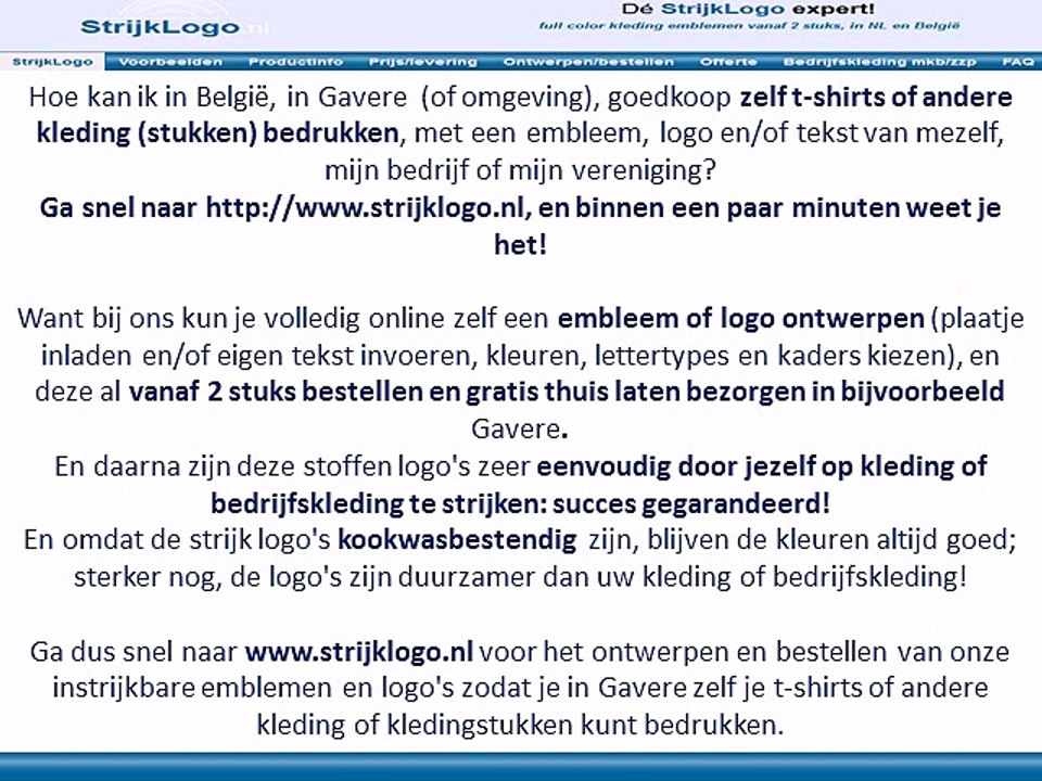 Zelf kleding bedrukken Gavere