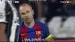 Andres Iniesta attempt went narrowly over the crossbar - Juventus 2-0 Barcelona 11.04.2017