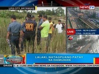 Naagnas na bangkay ng isang lalaki, natagpuan sa damuhan sa Lipa City, Batangas
