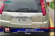 Miraflores: se registra en video a vehículos oficiales mal estacionados
