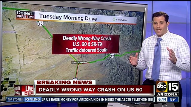 Deadly crash shuts down US-60 near Florence