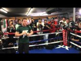 Canelo Alvarez showing fast hands and power for Amir Khan - Canelo vs. Khan video