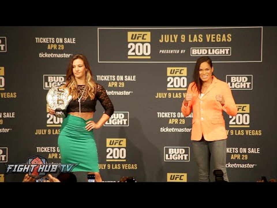 Miesha Tate vs Amanda Nunes COMPLETE Face Off Video- UFC 200