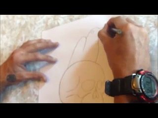 skull drawing
