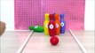 Learn colors and numbers with wooden bowling toy for children learn Engl