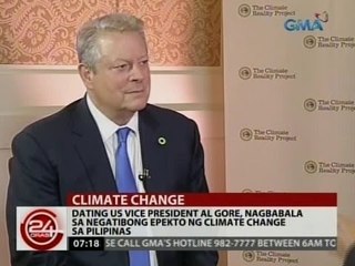 Dating U.S. Vice President Al Gore, nagbabala sa negatibong epekto ng climate change sa Pilipinas