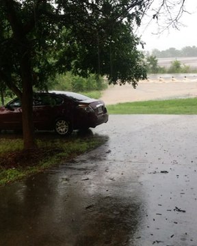 San Marcos, Texas, Streets Drenched After Nearly 7 Inches of Rain