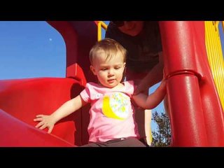Dad Fails to Catch His Little Girl on Slide