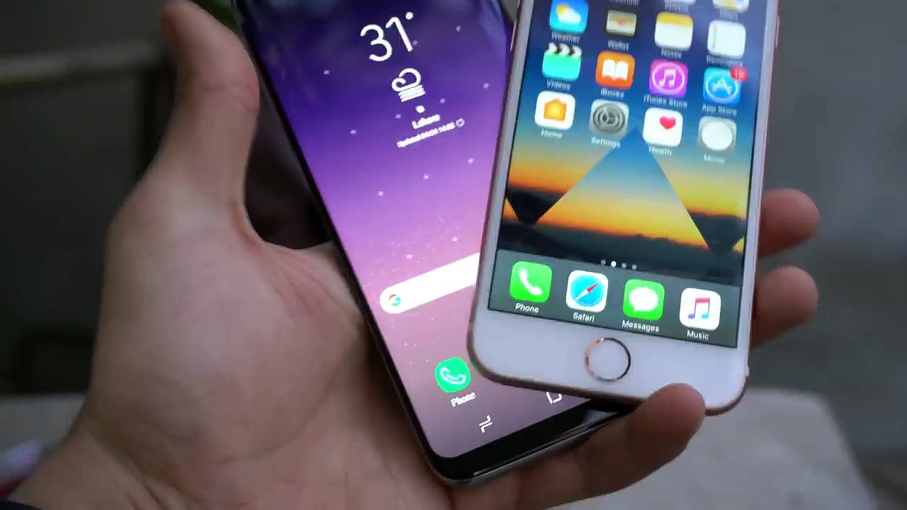 Samsung Galaxy S8 vs Iphone 7 Drop Test