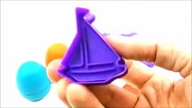 Row Row Row your Boat Colors & Shape  - Play Doh Surprise Eggs