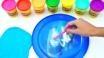 Learning Colou  with Play Doh Rainbow Ice Cream Popsicle Heart Glit