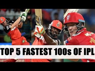 IPL 10 : Top 5 fastest 100s in IPL history | Oneindia News