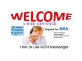 How to Use MSN Messenger -MSN tech support phone number