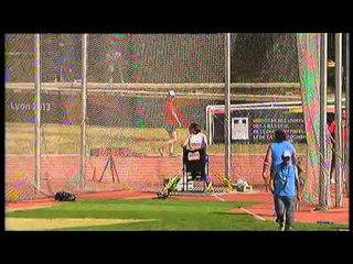 Athletics - Gemma Prescott - women's club throw F31/32/51 final - 2013 IPC Athletics World C...