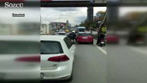 İstanbul trafiğinde pes dedirten görüntüler
