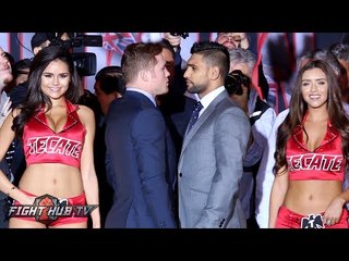 Canelo Alvarez vs. Amir Khan Full Video-Complete Los Angeles Press conference & face off video