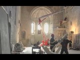 Camerino (MC) - Terremoto, proseguono lavori al Tempio di San Francesco (12.04.17)