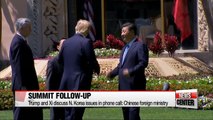 Trump and Xi hold phone talks on North Korea issues as tension builds