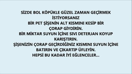 BOL KÖPÜK - PET ŞİŞE VE ÇORAPLA KÖPÜK YAPILIŞI