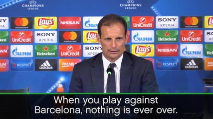 3-0 lead isn't enough against Barca - Allegri