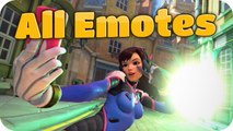 Overwatch | All Uprising Emotes, Victory Poses, & Highlight Intros