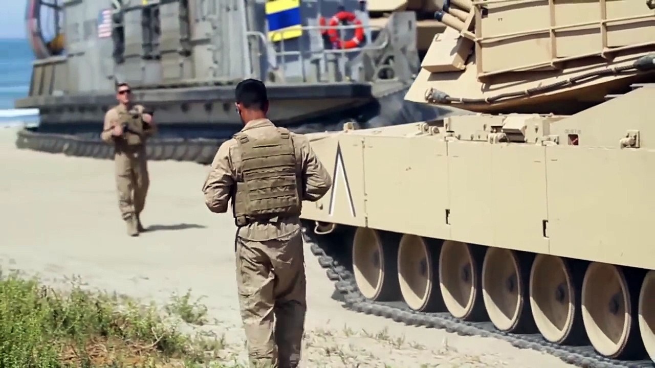 US Marines Tanks Doing Some Diving - Amphibious M1 Abrams