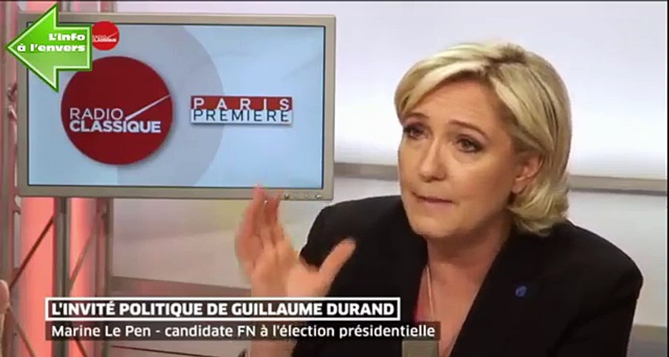 Marine LE PEN face à G.DURAND (12/042017): "On a trop gouverné contre le peuple français"