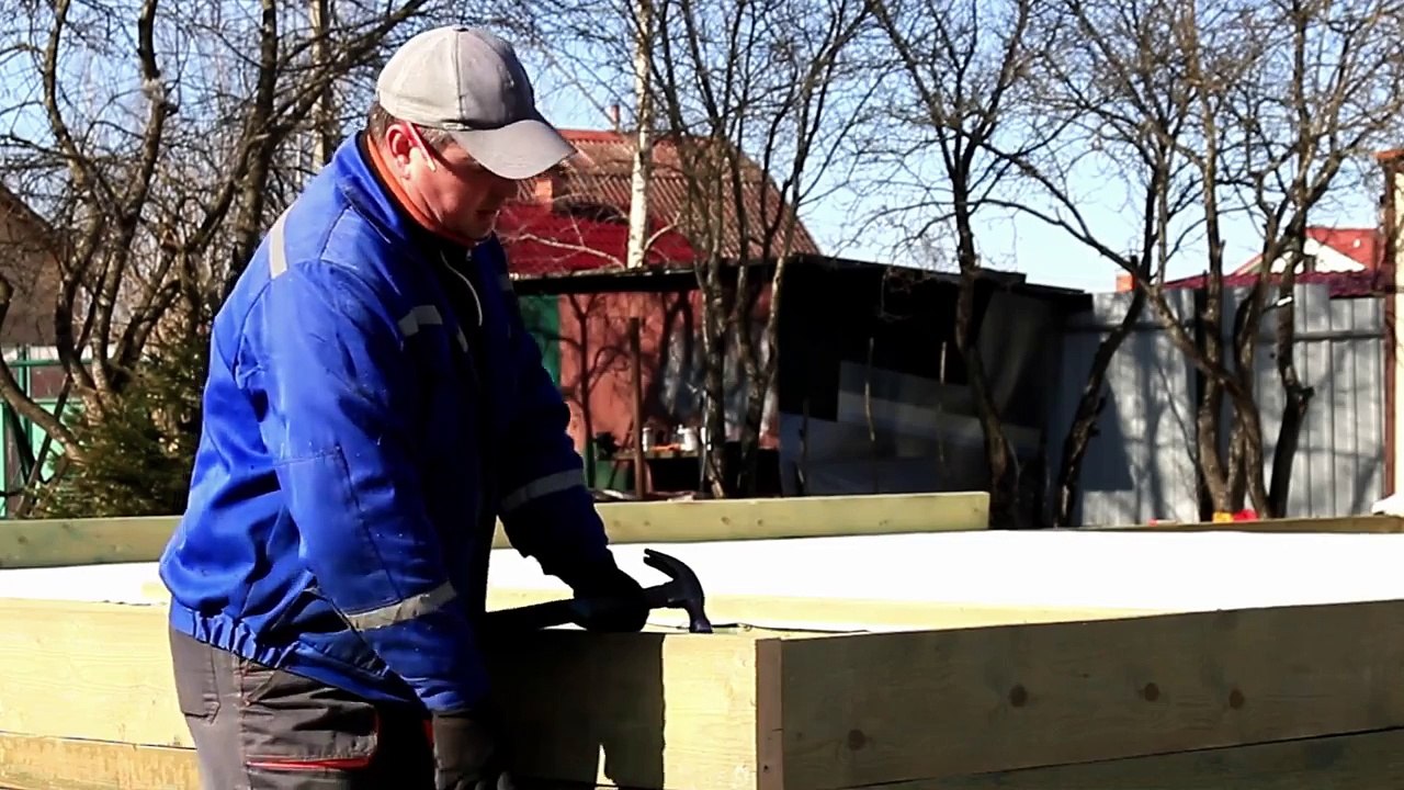 Монтаж цокольных перекрытий. Каркасный дом с открытой террасой. Часть4