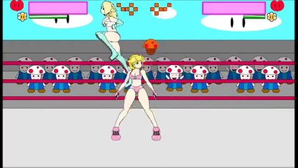 Female Wrestling Game  Bout of Princess   Peach Vs  Rosalina