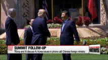 Trump and Xi hold phone talks on North Korea issues as tension builds