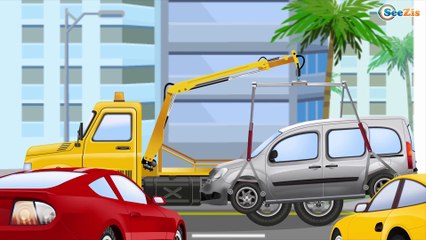 The Tow Truck & Police Car Rescue helps Car Friends Bip Bip Cars & Trucks Cartoon for children