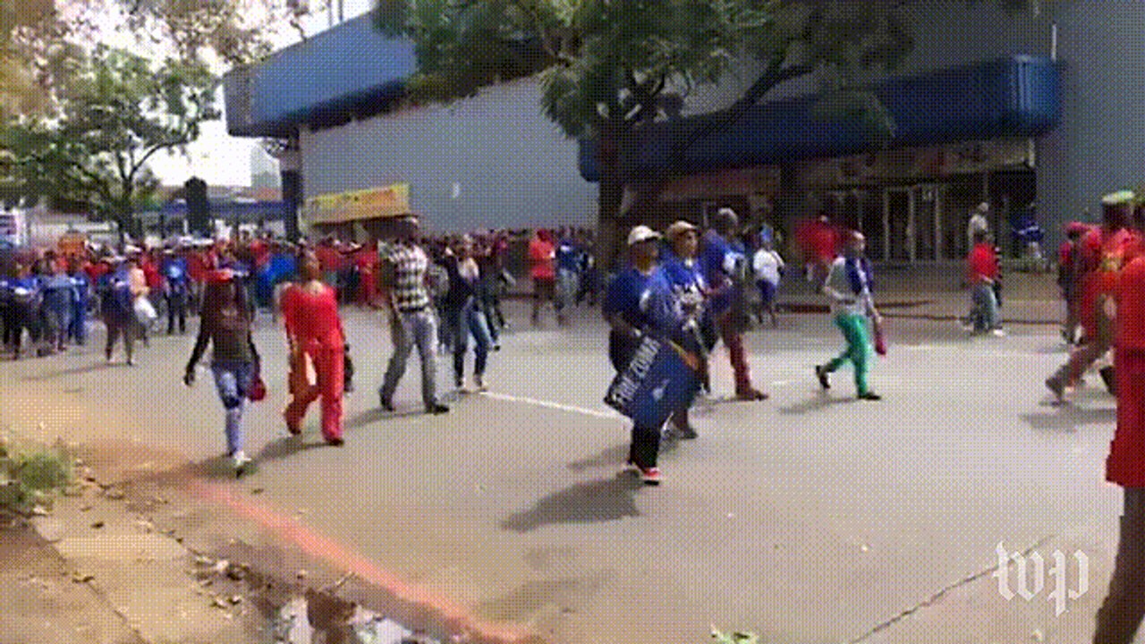 Protesters urge South African president to resign