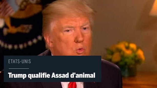 Syrie : Donald Trump traite Bachar Al-Assad d' animal