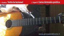 Lezione chitarra armonia II V I maggiore